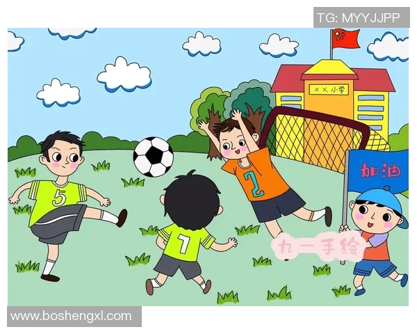 足球明星黑白画儿童创意艺术作品展现运动激情与童趣结合的魅力